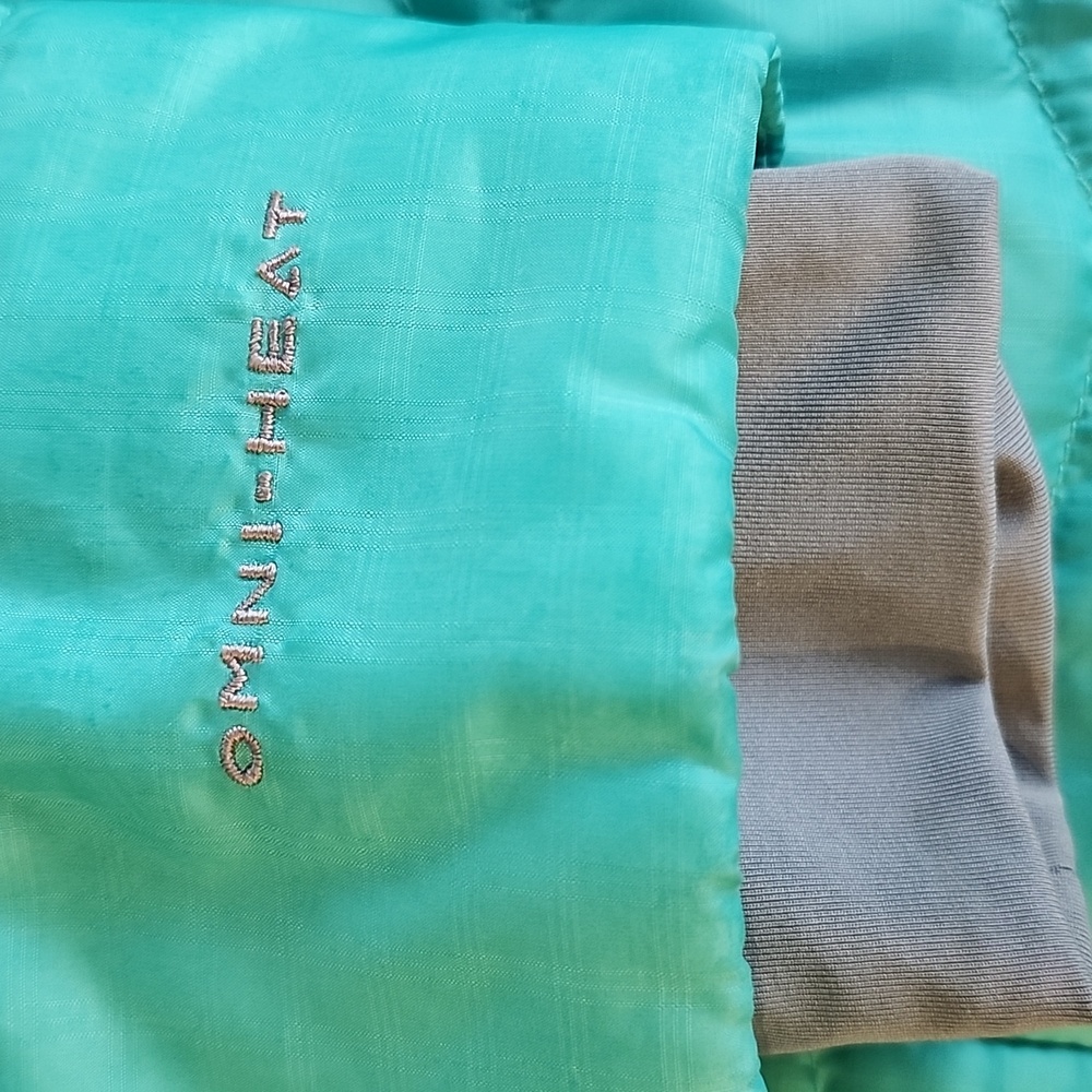 Columbia Women's White Out II Teal Puffer Jacket Size L Omni-Heat Thermal Lining - Picture 11 of 16